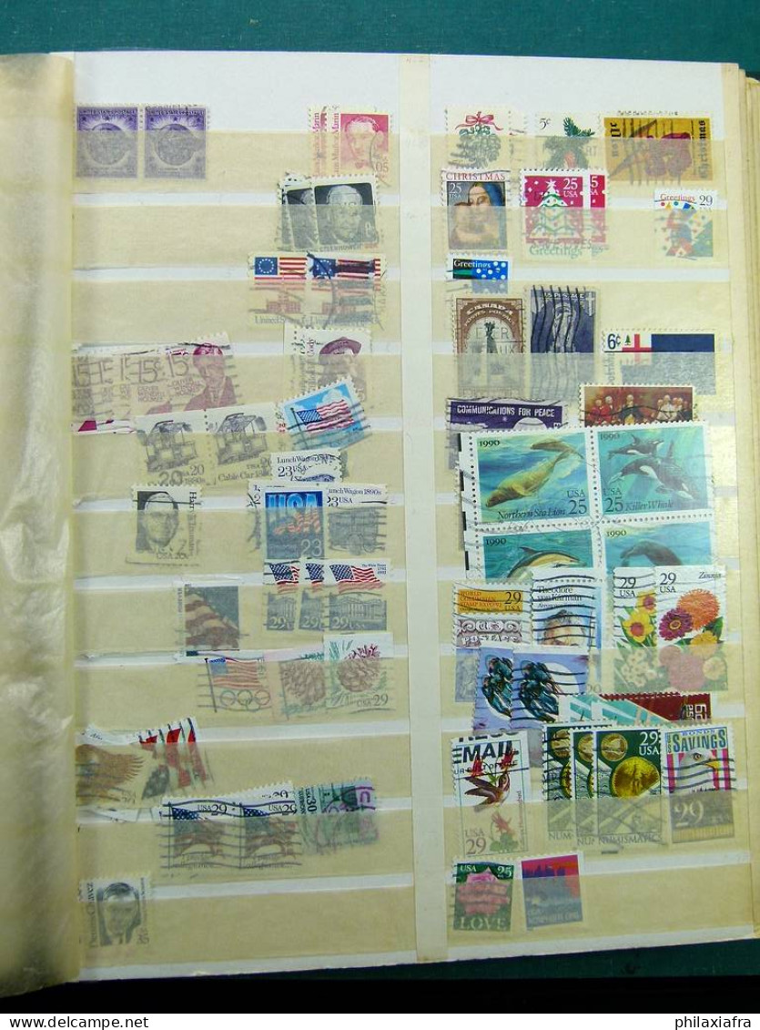 Collection Amérique, sur grand classificateur, avec timbres oblitérés.