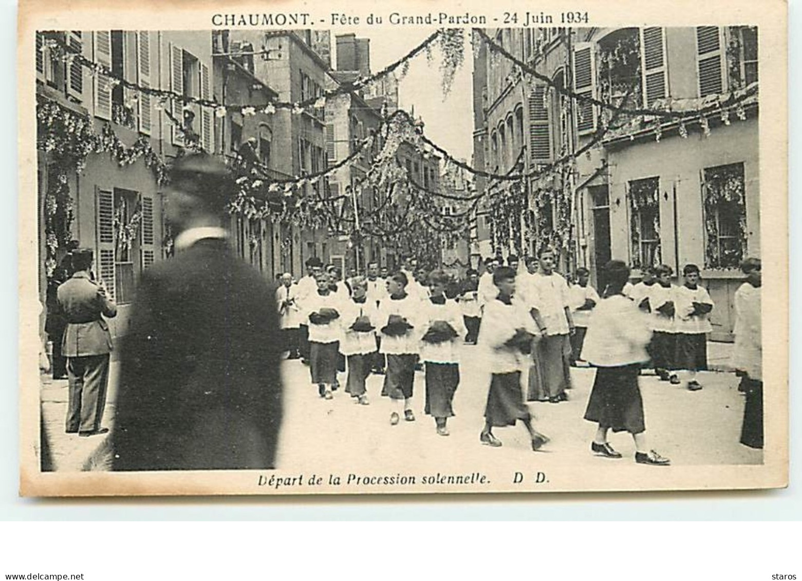 CHAUMONT - Fête Du Grand-Pardon - 24 Juin 1934 - Départ De La Procession Solennelle - Chaumont