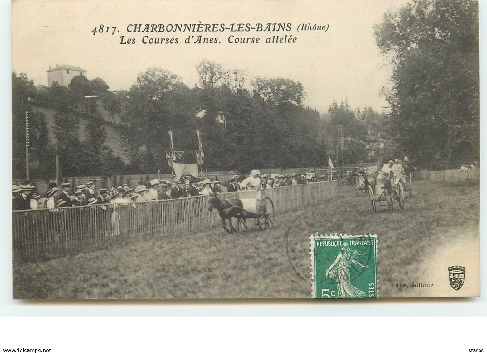 CHARBONNIERES-LES-BAINS - Les Courses D'Anes - Course Attelée - Charbonniere Les Bains