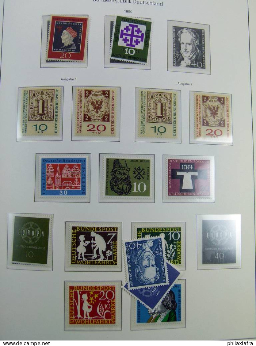 Collection Bund Allemagne, sur 2 albums, de 1942 à 1982, avec timbres neufs ** 