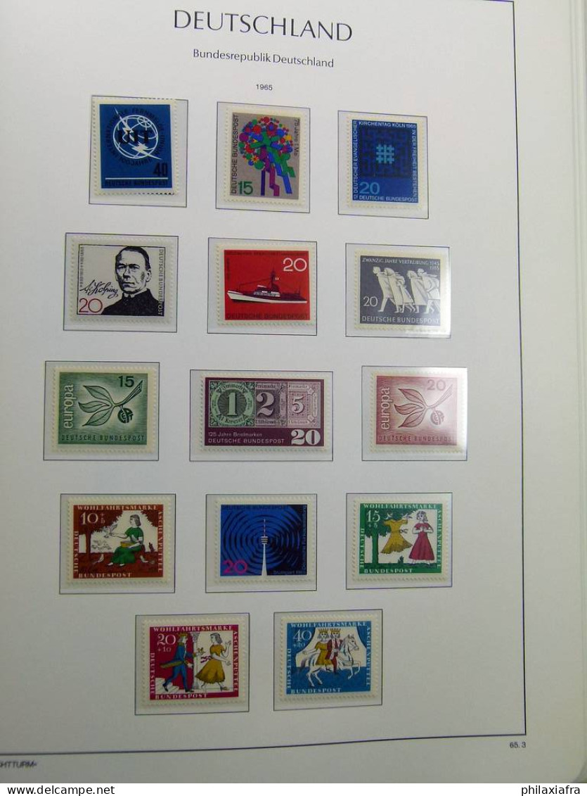 Collection Bund Allemagne, sur 2 albums, de 1942 à 1982, avec timbres neufs ** 