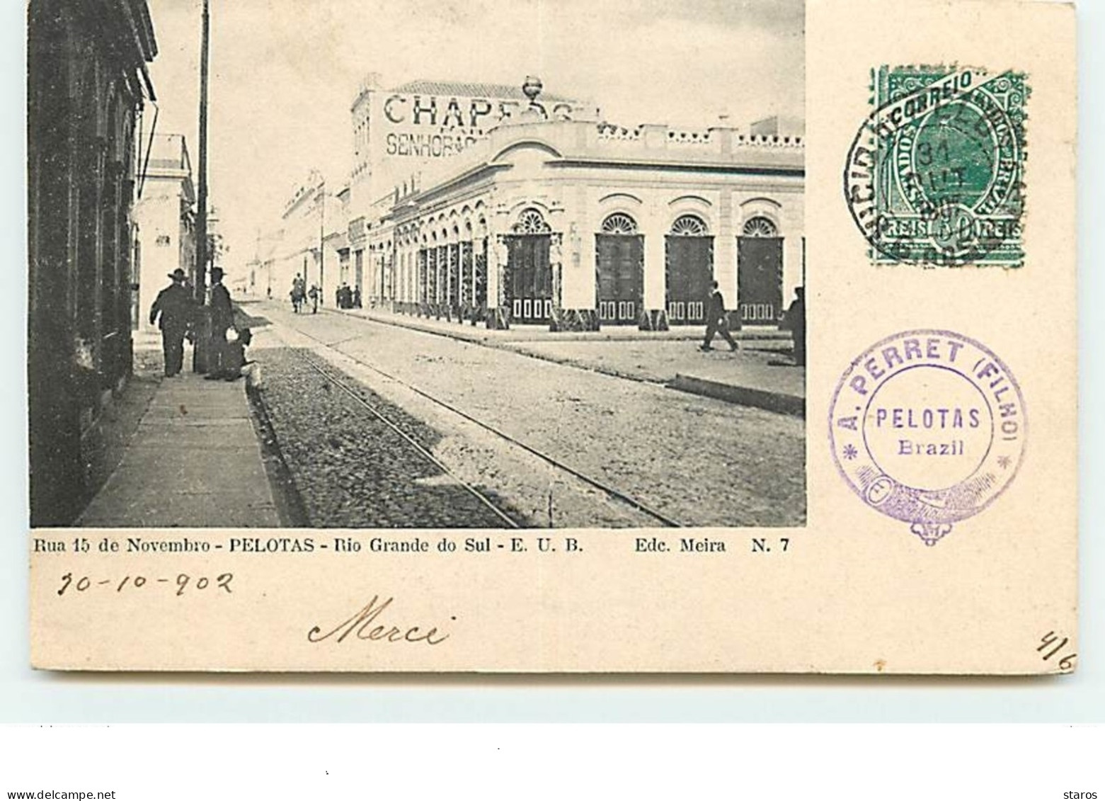 BRESIL - Pelotas - Rio Grande Do Sul - Cachet A. Perret (Filho) - Other