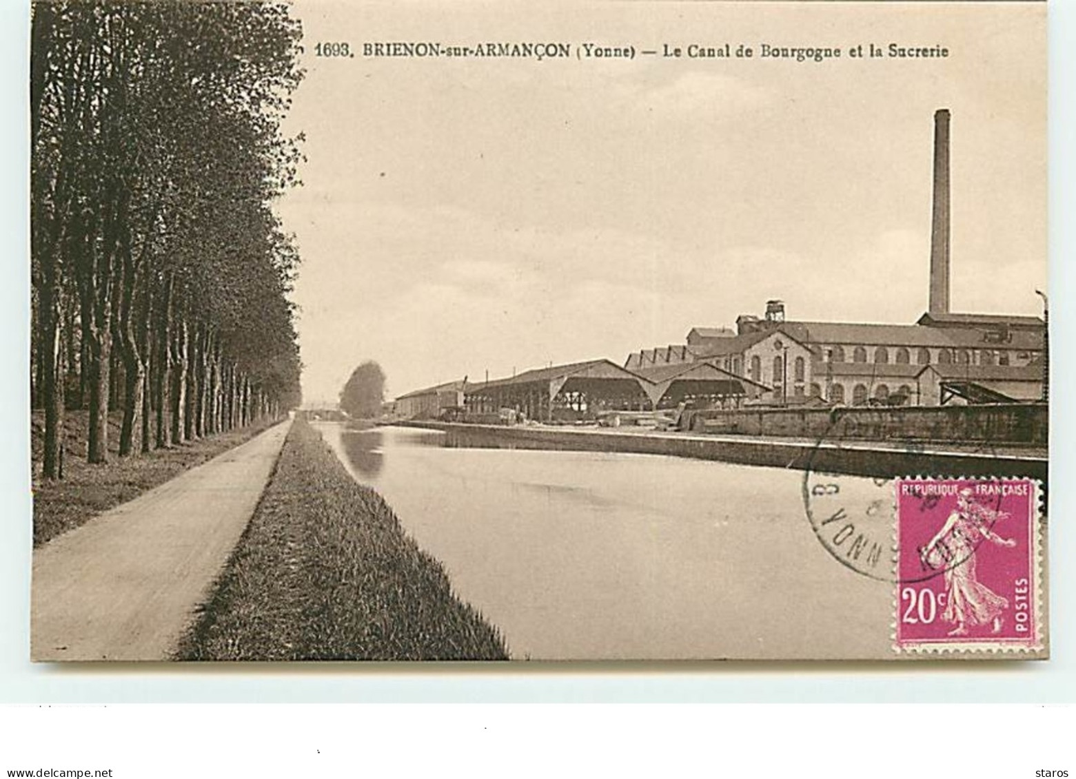 BRIENON-SUR-ARMANCON - Le Canal De Bourgogne Et La Sucrerie - Brienon Sur Armancon