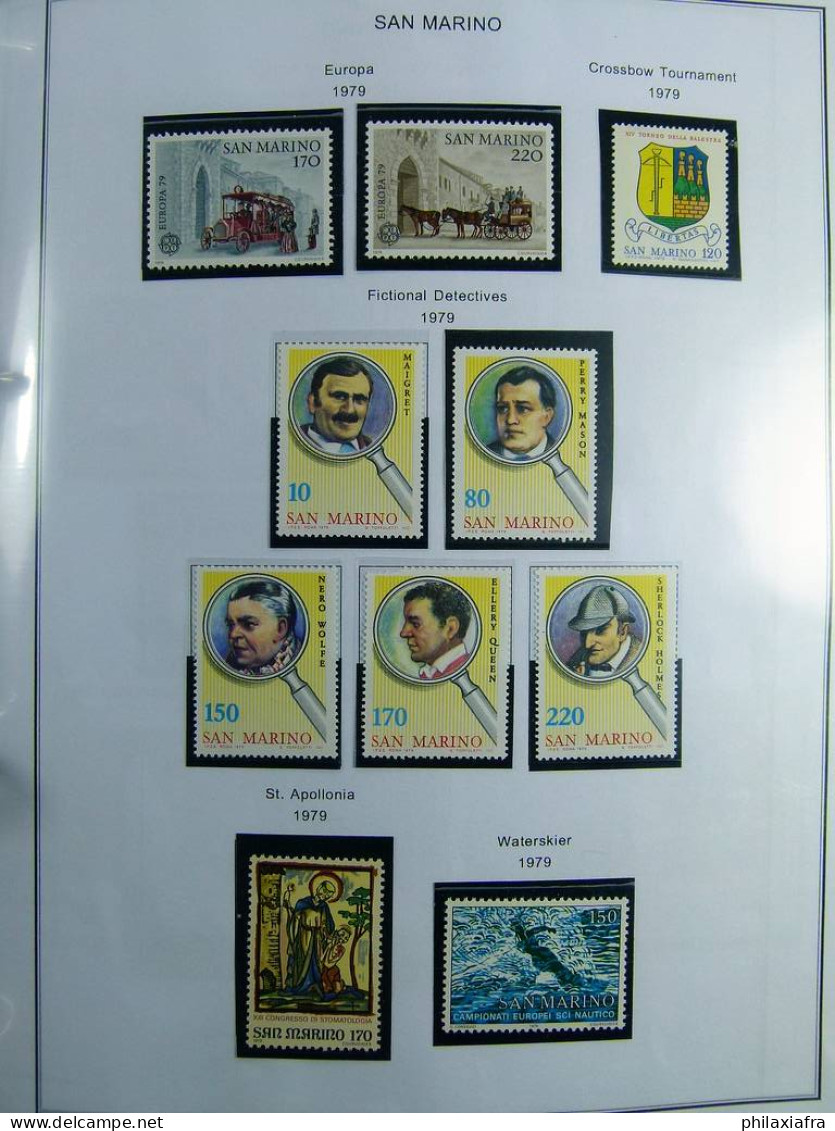 Collection Saint-Marin, de 1968 à 2004 BF timbres carnet neufs ** surtout cpl