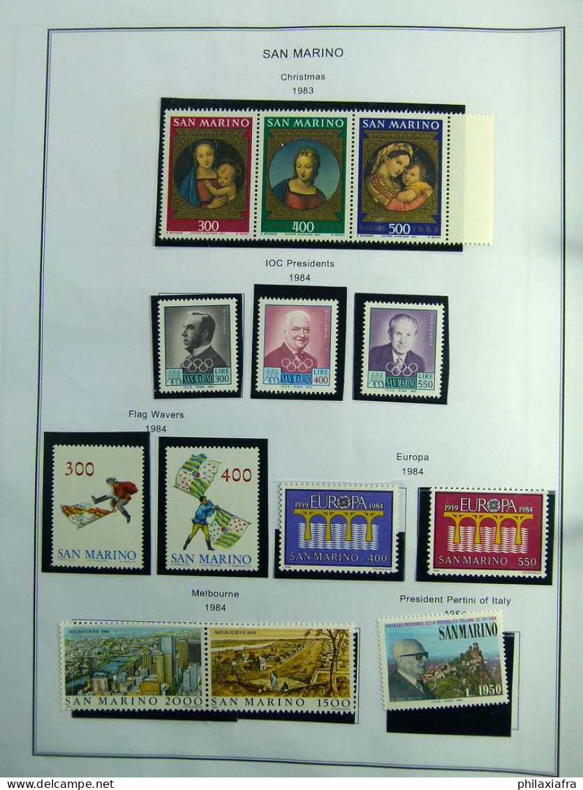 Collection Saint-Marin, de 1968 à 2004 BF timbres carnet neufs ** surtout cpl