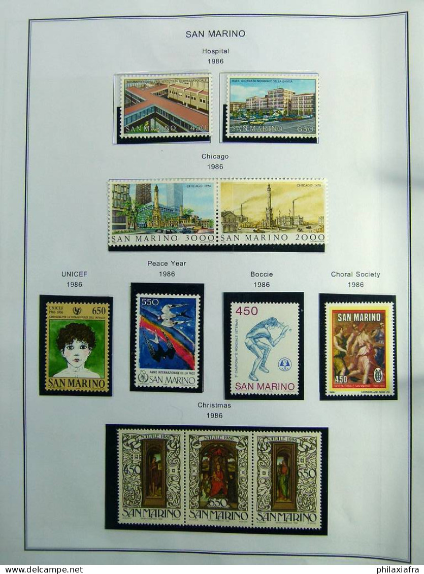 Collection Saint-Marin, de 1968 à 2004 BF timbres carnet neufs ** surtout cpl