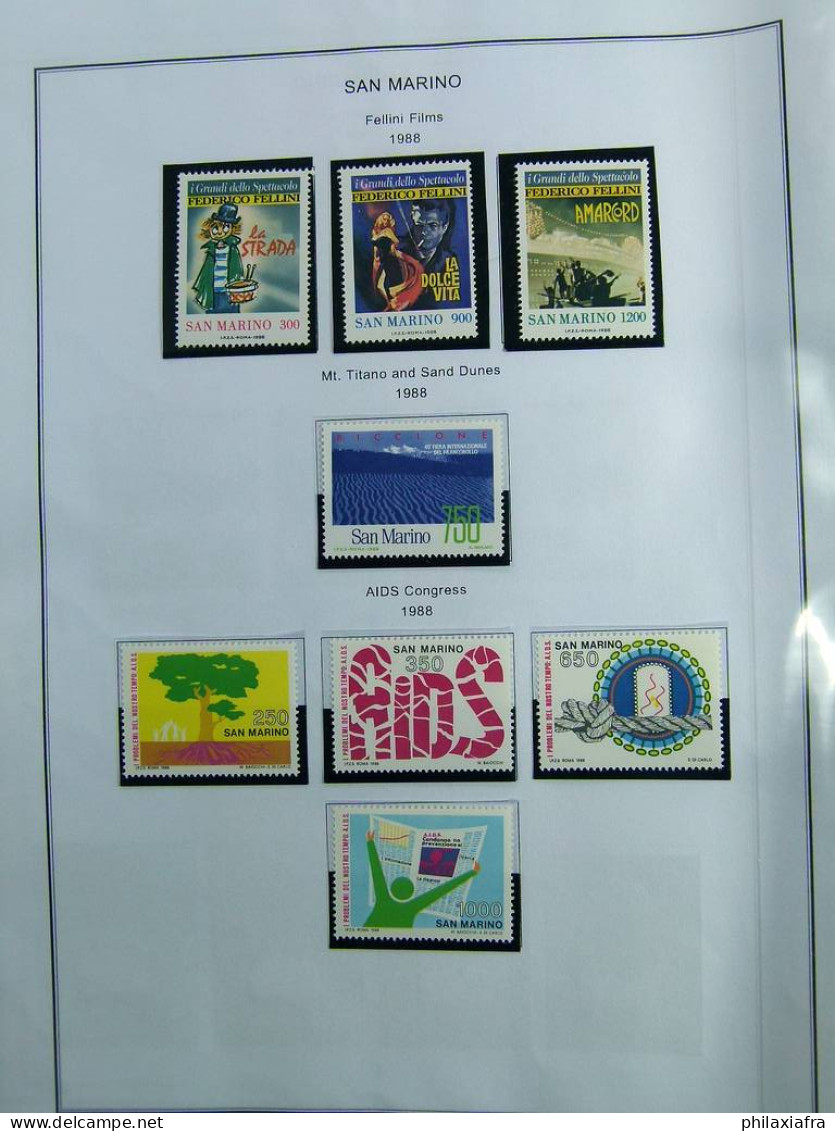 Collection Saint-Marin, de 1968 à 2004 BF timbres carnet neufs ** surtout cpl