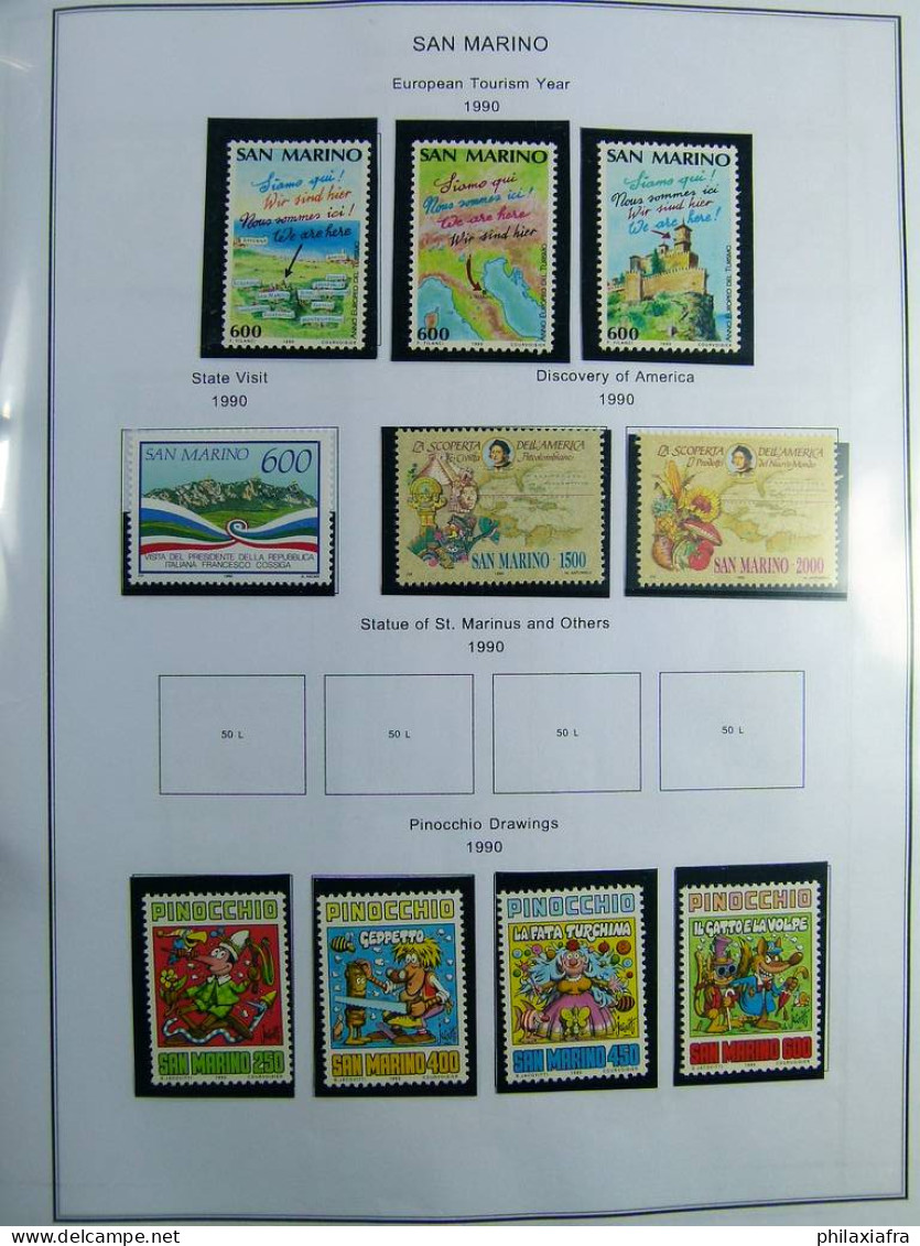 Collection Saint-Marin, de 1968 à 2004 BF timbres carnet neufs ** surtout cpl