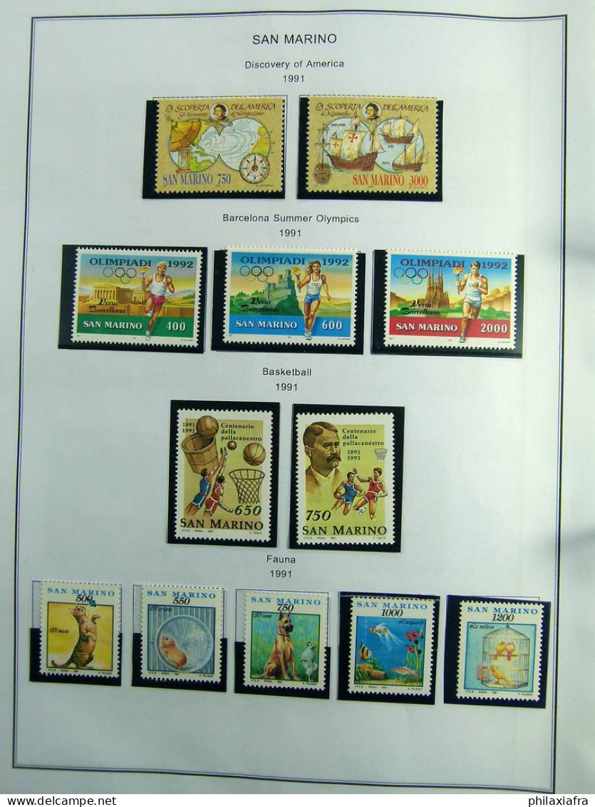 Collection Saint-Marin, de 1968 à 2004 BF timbres carnet neufs ** surtout cpl