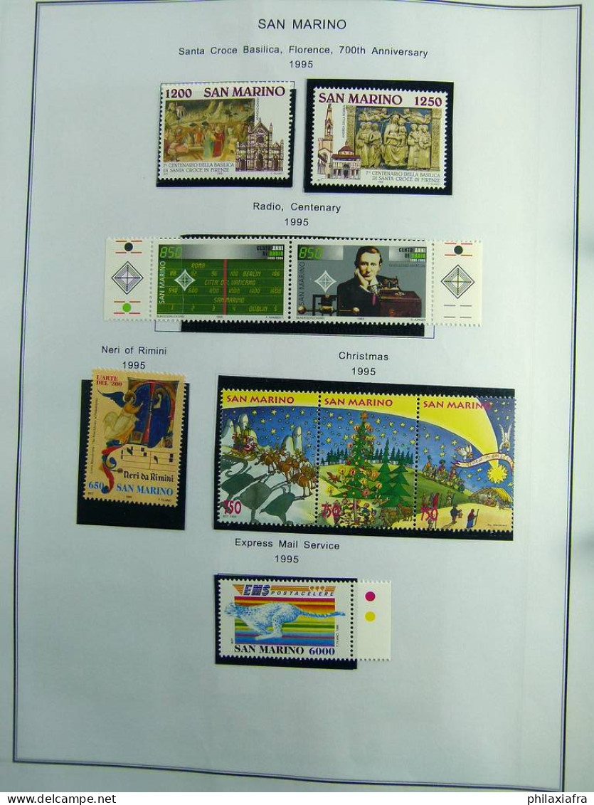 Collection Saint-Marin, de 1968 à 2004 BF timbres carnet neufs ** surtout cpl