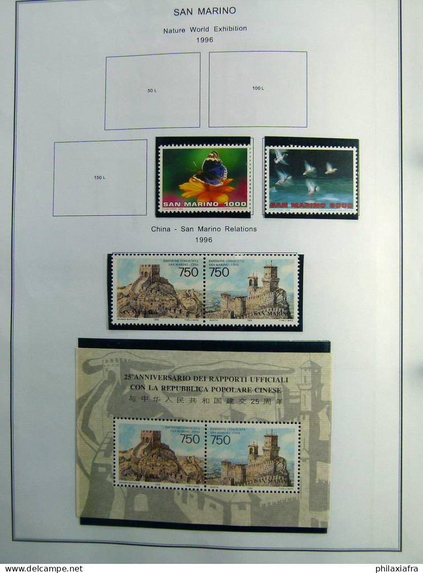 Collection Saint-Marin, de 1968 à 2004 BF timbres carnet neufs ** surtout cpl