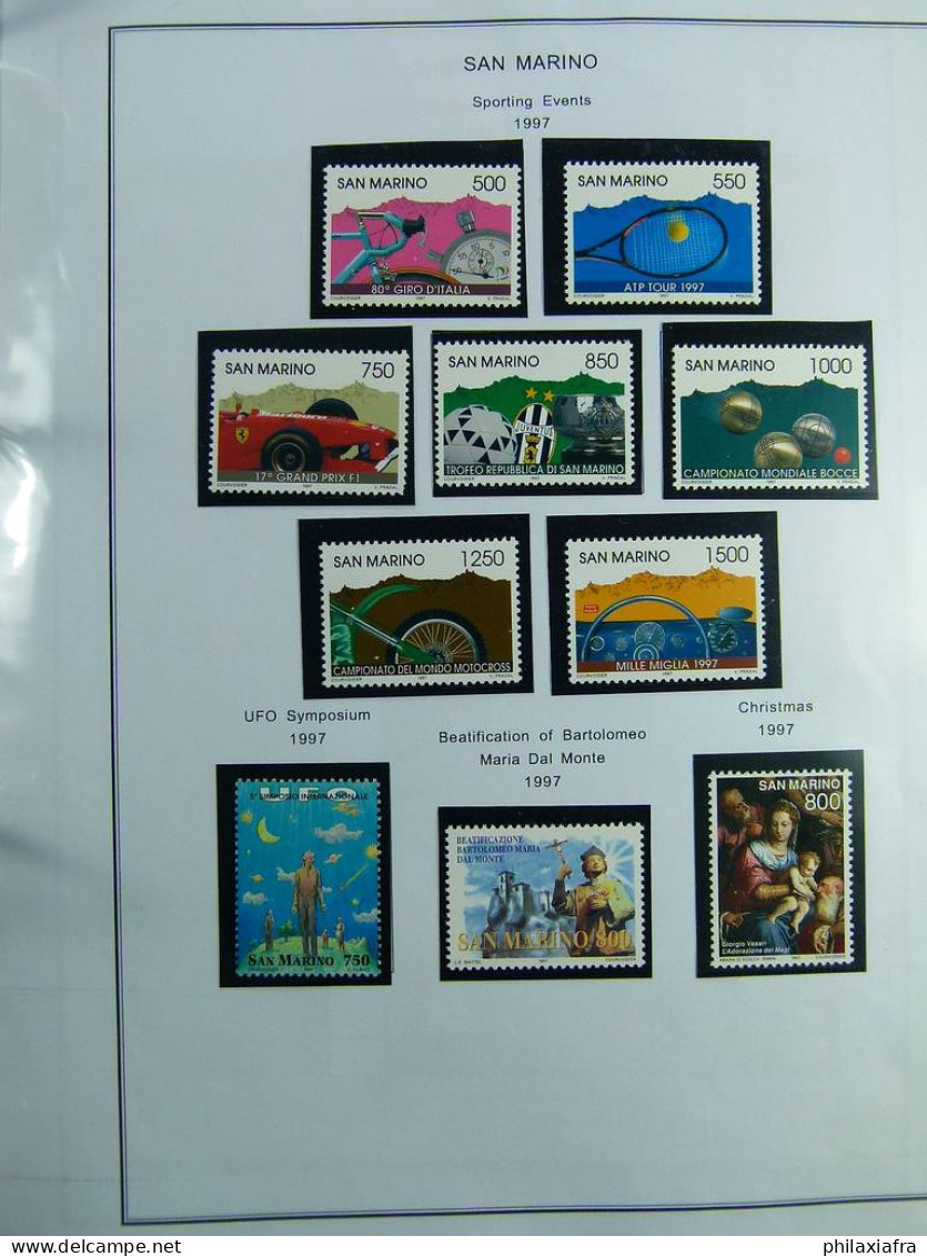 Collection Saint-Marin, de 1968 à 2004 BF timbres carnet neufs ** surtout cpl