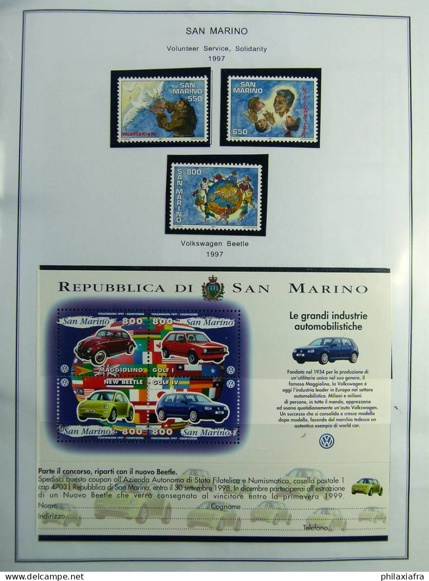 Collection Saint-Marin, de 1968 à 2004 BF timbres carnet neufs ** surtout cpl