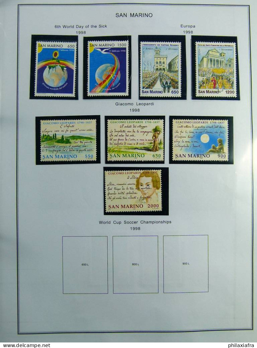 Collection Saint-Marin, de 1968 à 2004 BF timbres carnet neufs ** surtout cpl