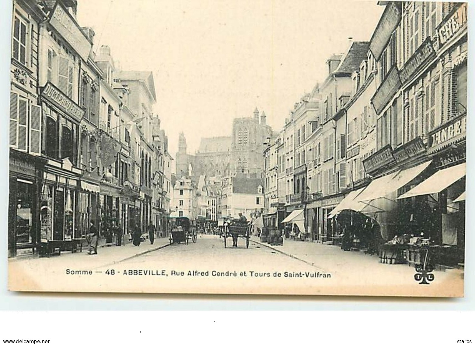 ABBEVILLE - Rue Alfred Cendré Et Tours De Saint-Vulfran - Duclercq Frères - Abbeville