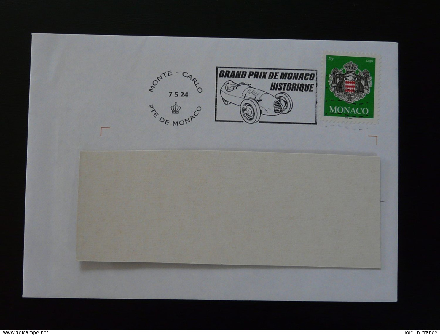 Grand Prix Historique 2024 Flamme Sur Lettre Postmark On Cover Monaco - Automobile