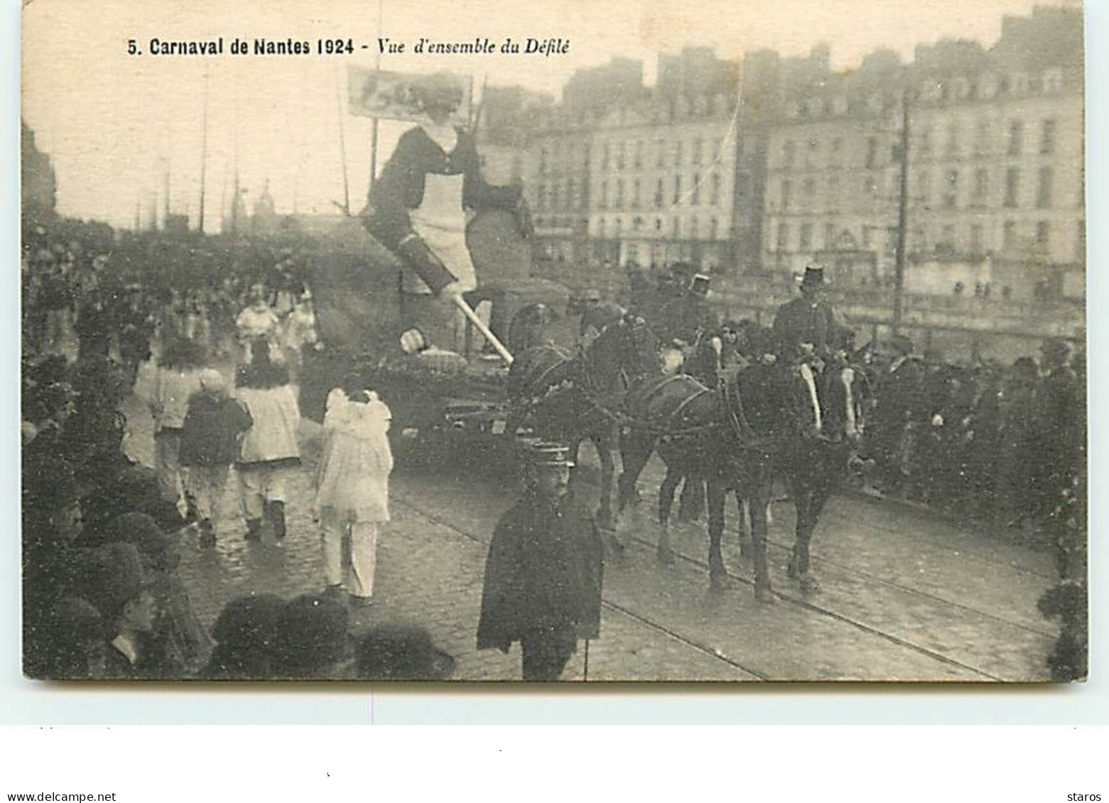 5 - Carnaval De NANTES 1924 - Vue D'ensemble Du Défilé - Nantes