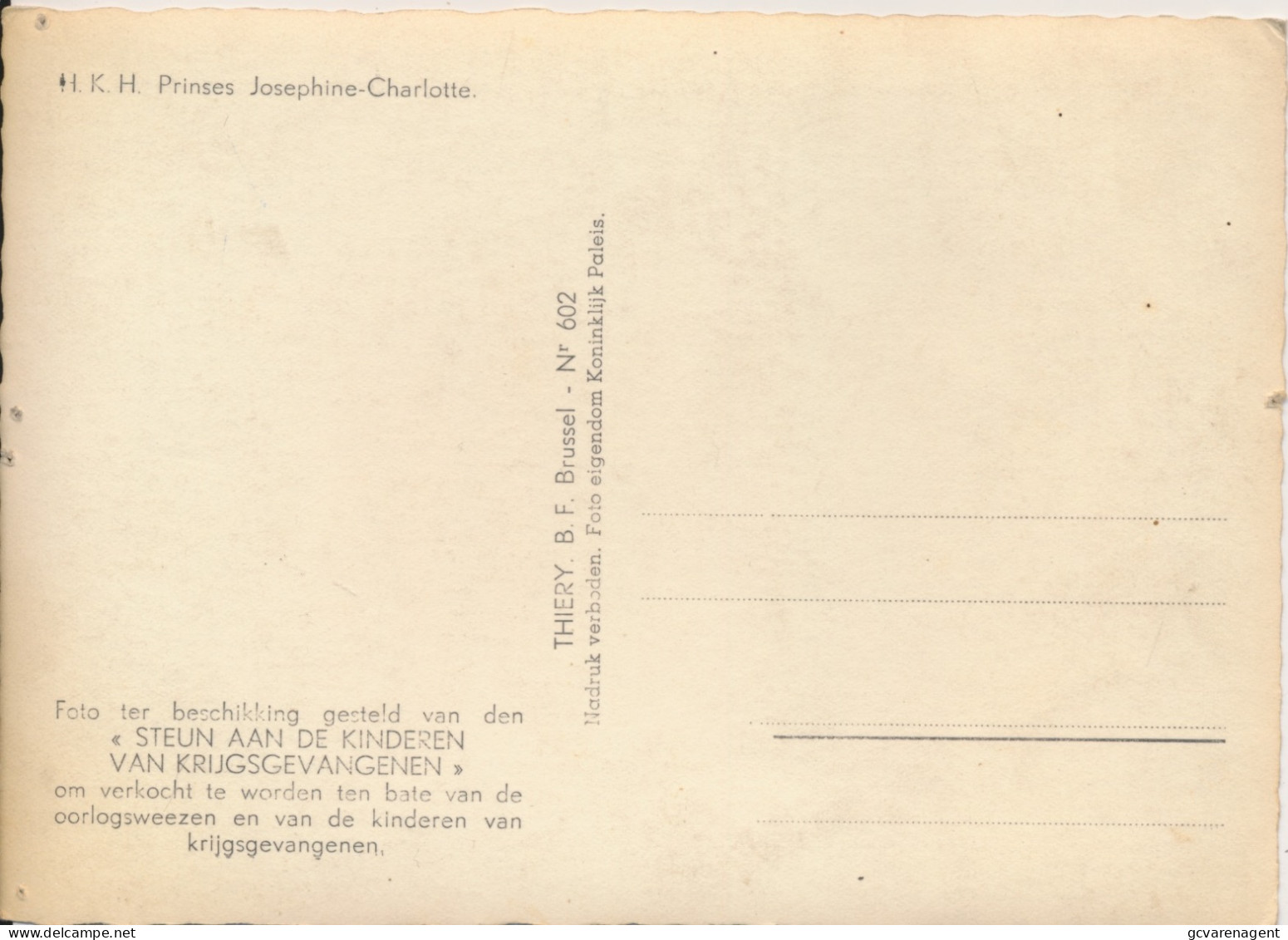 H.K.H. PRINSES JOSEPHINE CHARLOTTE - Familles Royales