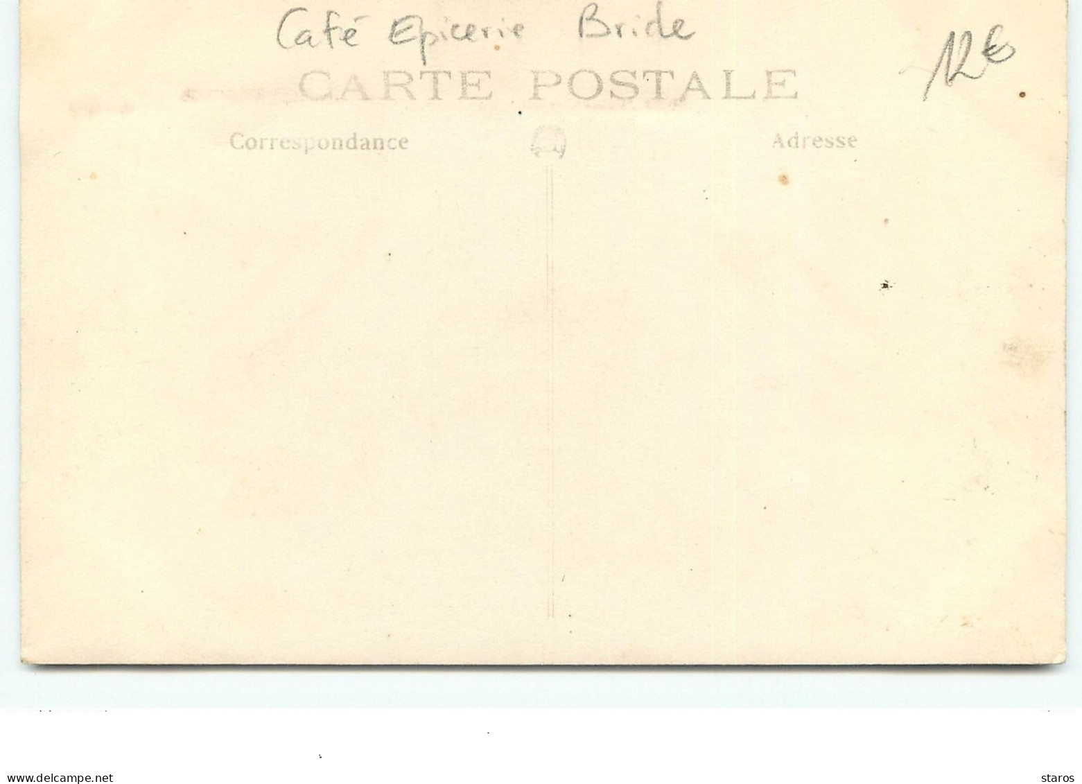 Carte-Photo - Café Epicerie Bride - Cafés