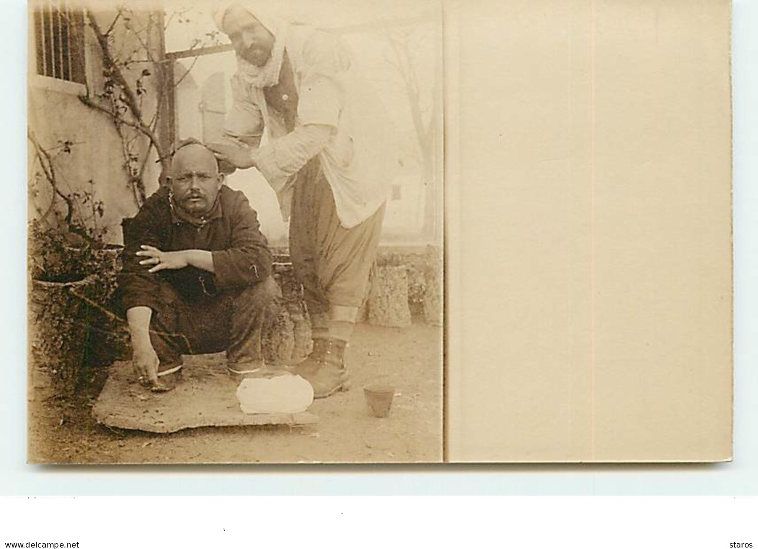 Carte-Photo - Deux Hommes Turcs - Rasge - Coiffeur - Barbier - Turkey