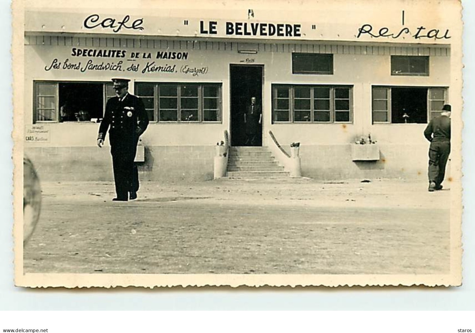 Carte-Photo - ALGERIE ??? - Chez Raca - Café Le Belvedère - Alger