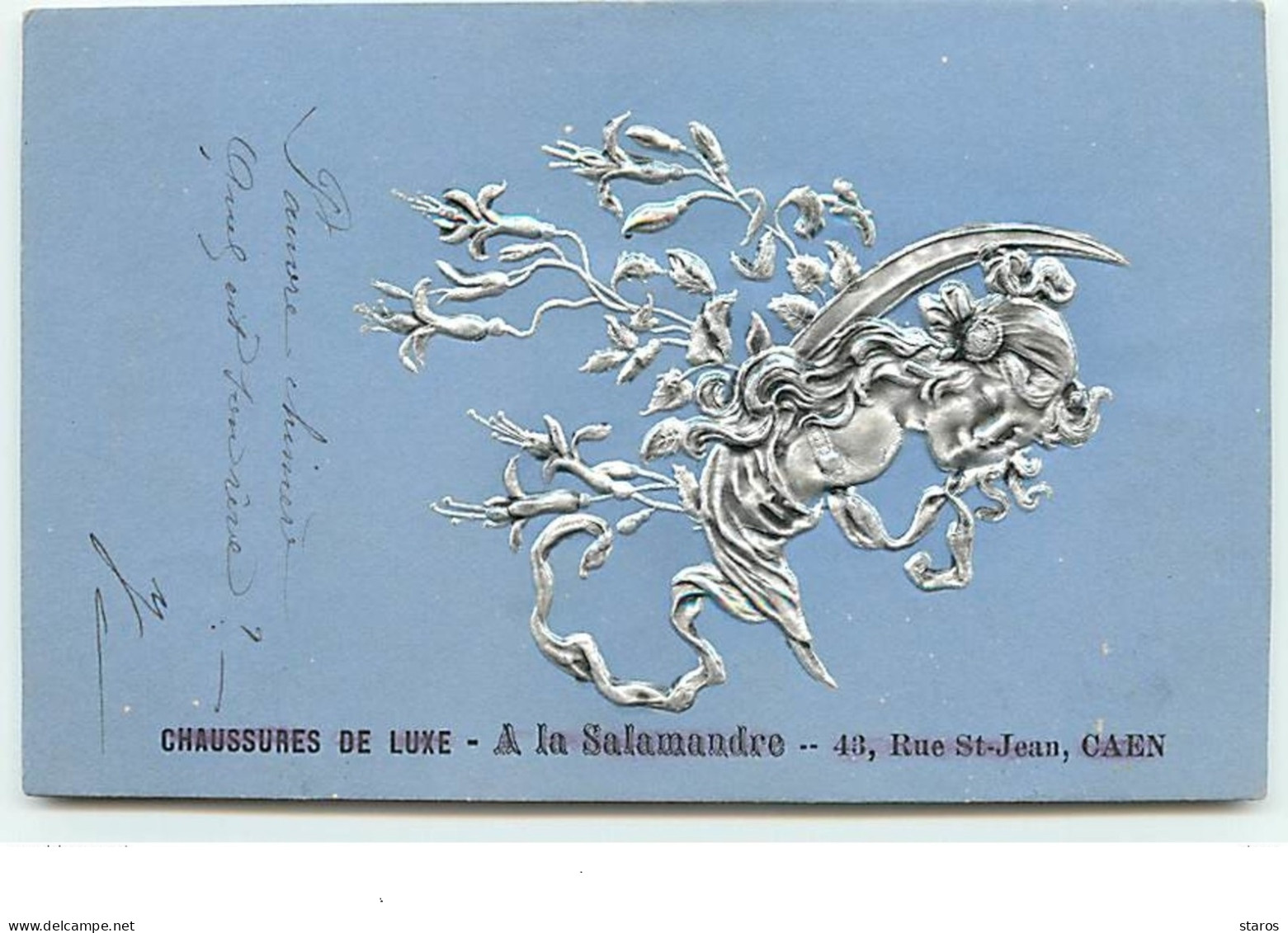 Carte En Relief - Chaussure De Luxe - A La Salamandre - CAEN - Advertising