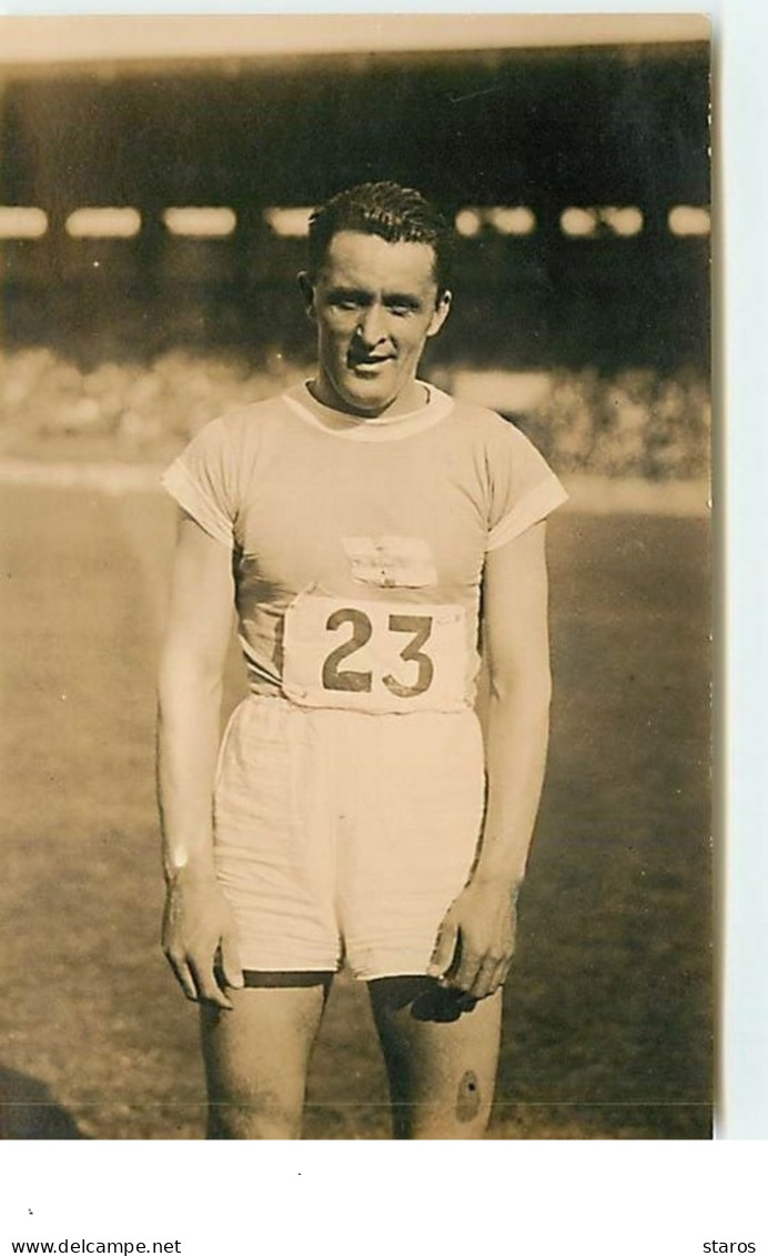 Carte Photo - Match D'athlétisme France-Finlande à Colombes 1929 - Coureur Finlandais 23 - Athletics