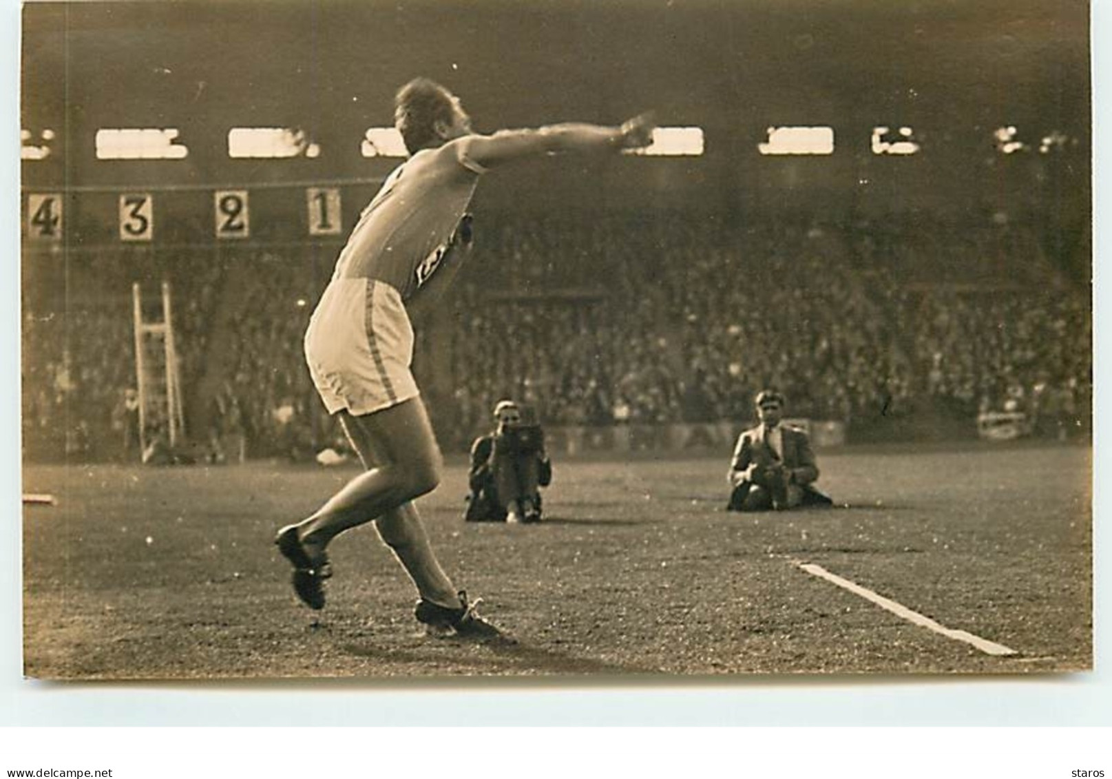 Carte Photo - Match D'athlétisme France-Finlande à Colombes 1929 - Lancé - Finlande - Leichtathletik