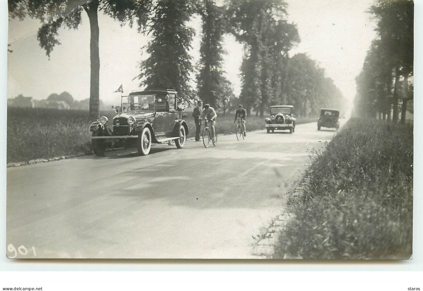 Carte Photo - Course Cycliste - Immatriculation Des Voitures Paris - Cycling