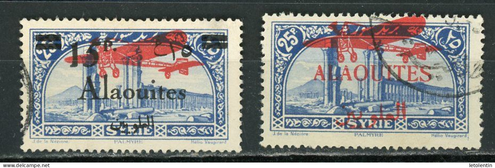 ALAOUITES - POSTE AERIENNE  - N°Yt 13+16 Obli. - Used Stamps