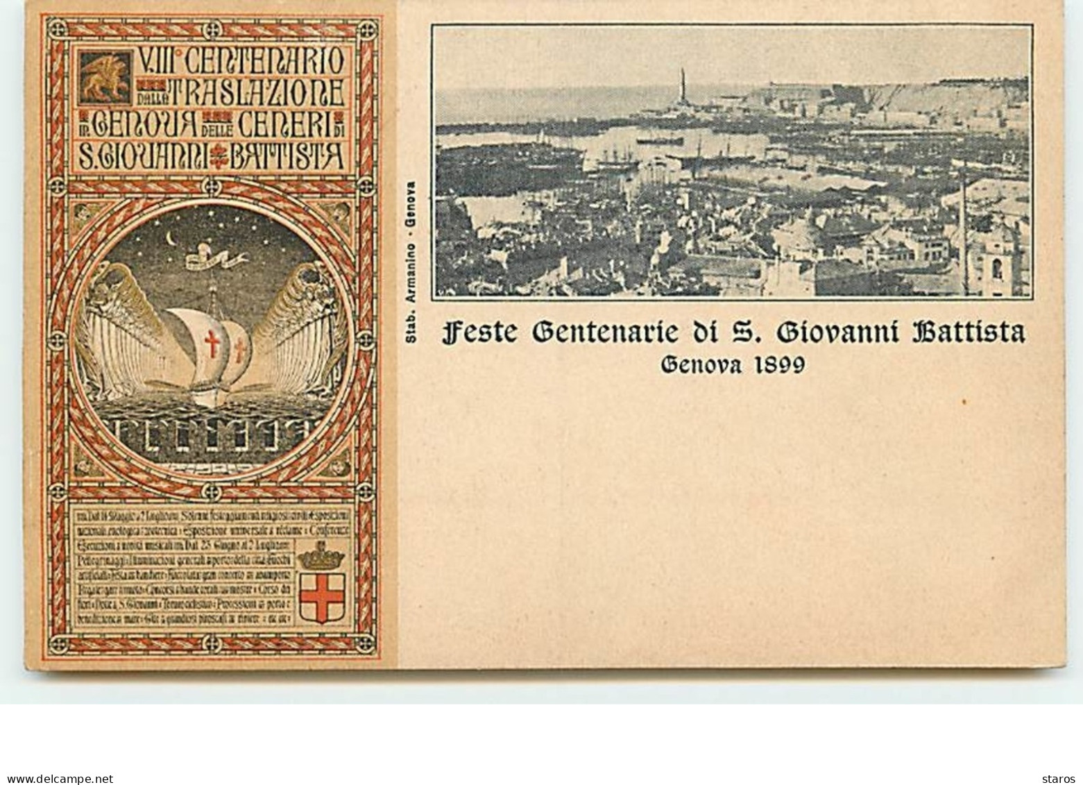 Feste Gentemarie Di S. Giovani Battista - GENOVA 1899 - Genova (Genoa)