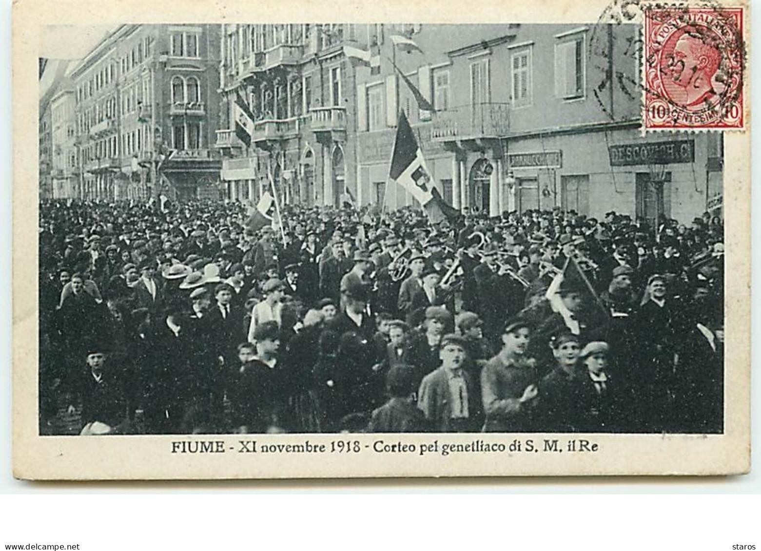 FIUME - XI Novembre 1918 - Corteo Pel Genetliaco Di S.M. Il Re - Croatia