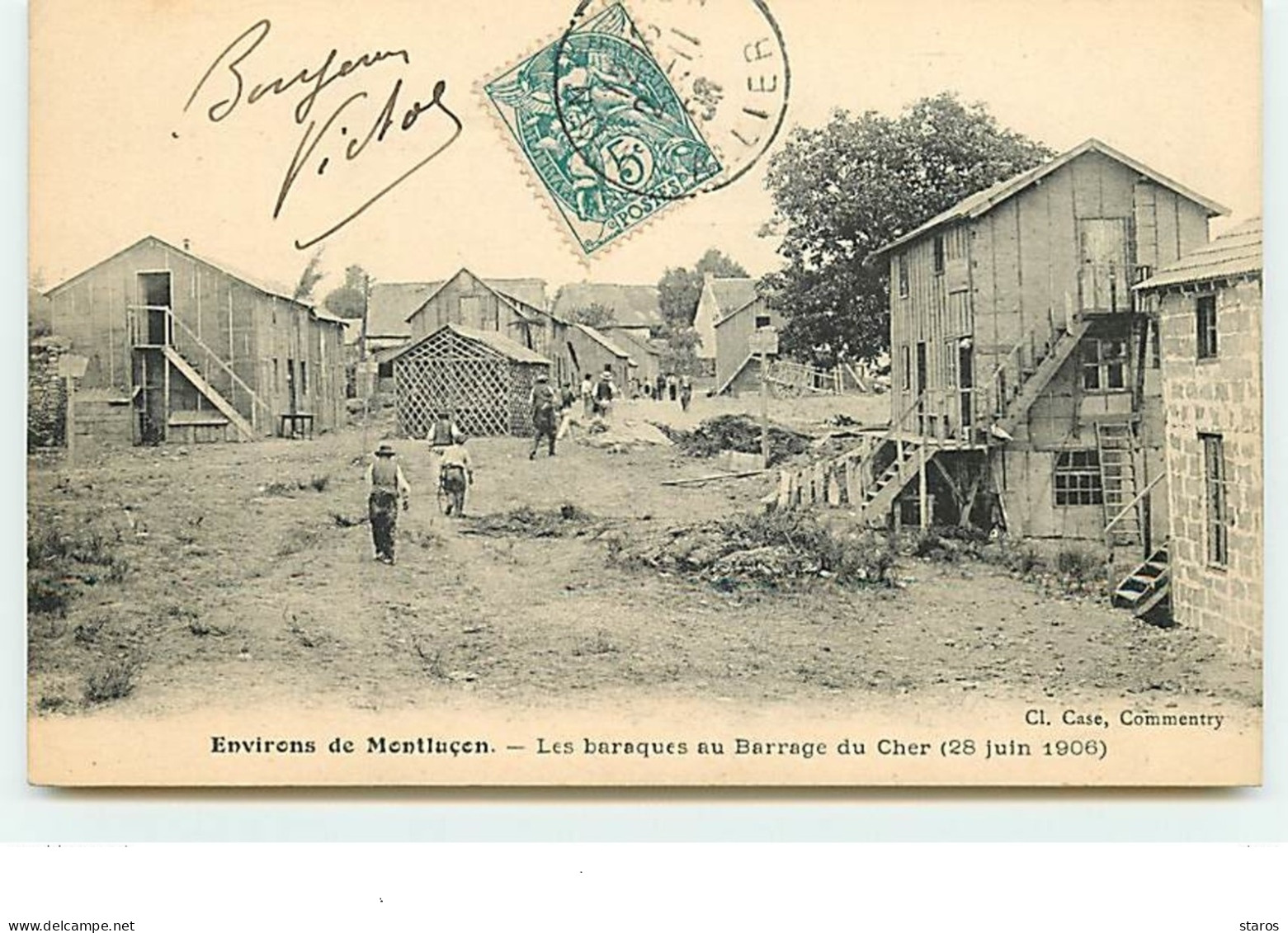 Environs De MONTLUCON - Les Baraques Au Barrage Du Cher (28 Juin 1906) - Montlucon