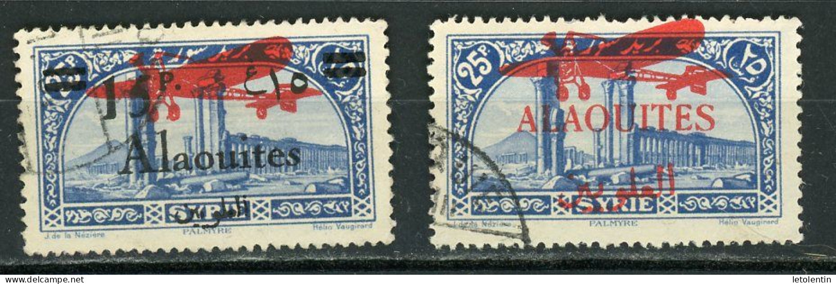 ALAOUITES - POSTE AERIENNE  - N°Yt 13+16 Obli. - Used Stamps