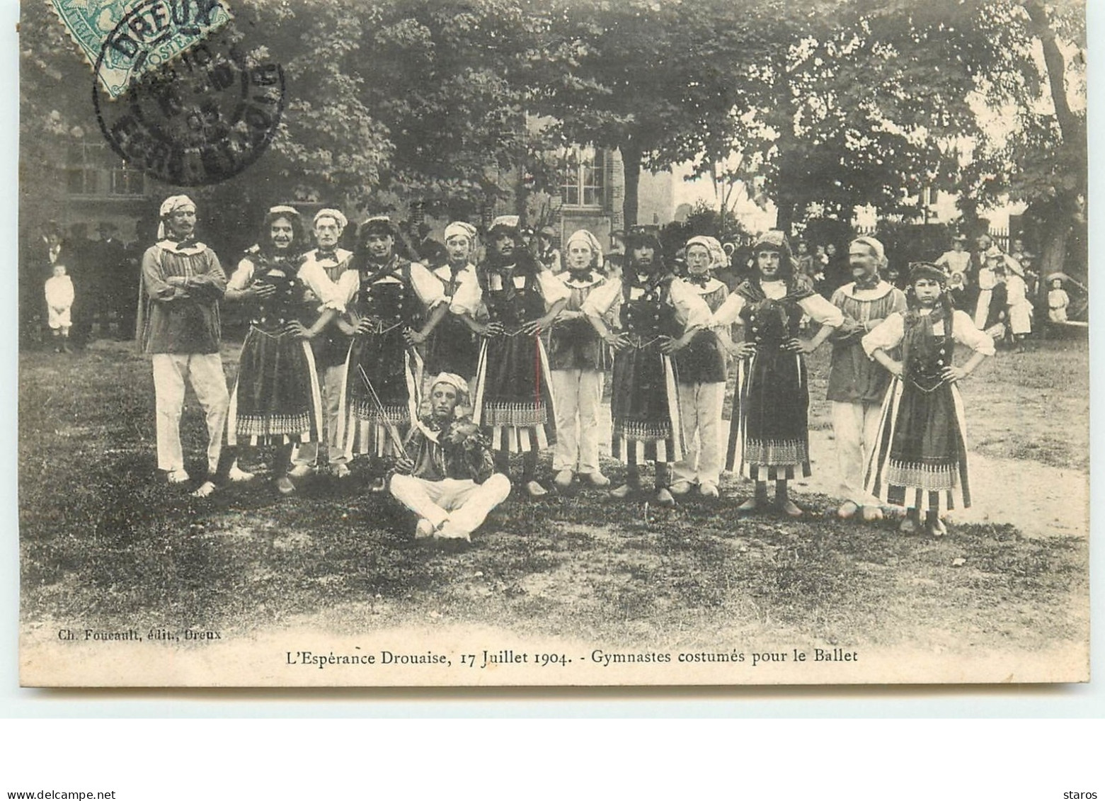 DREUX - L'Espérance Drouaise, 17 Juillet 1904 - Gymnastes Costumés Pour Le Ballet - Dreux