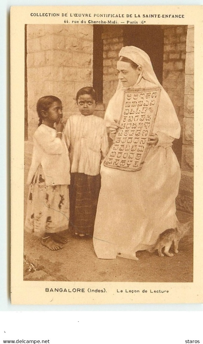 Collection De L'Oeuvre Pontificale De La Sainte-Enfance - Bangalore - La Leçon De Lecture - Missie