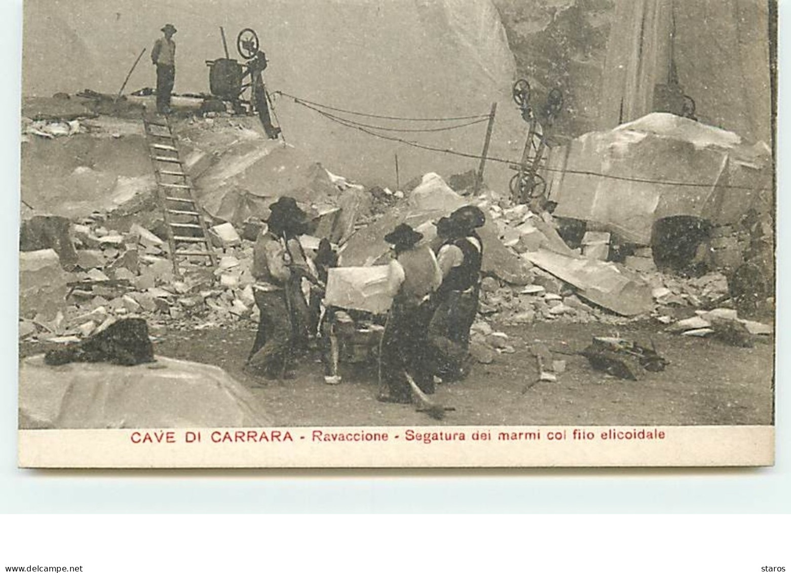 Cave Di CARRARA - Ravaccione - Segatura Dei Marmi Col Filo Elicoidale - Carrara