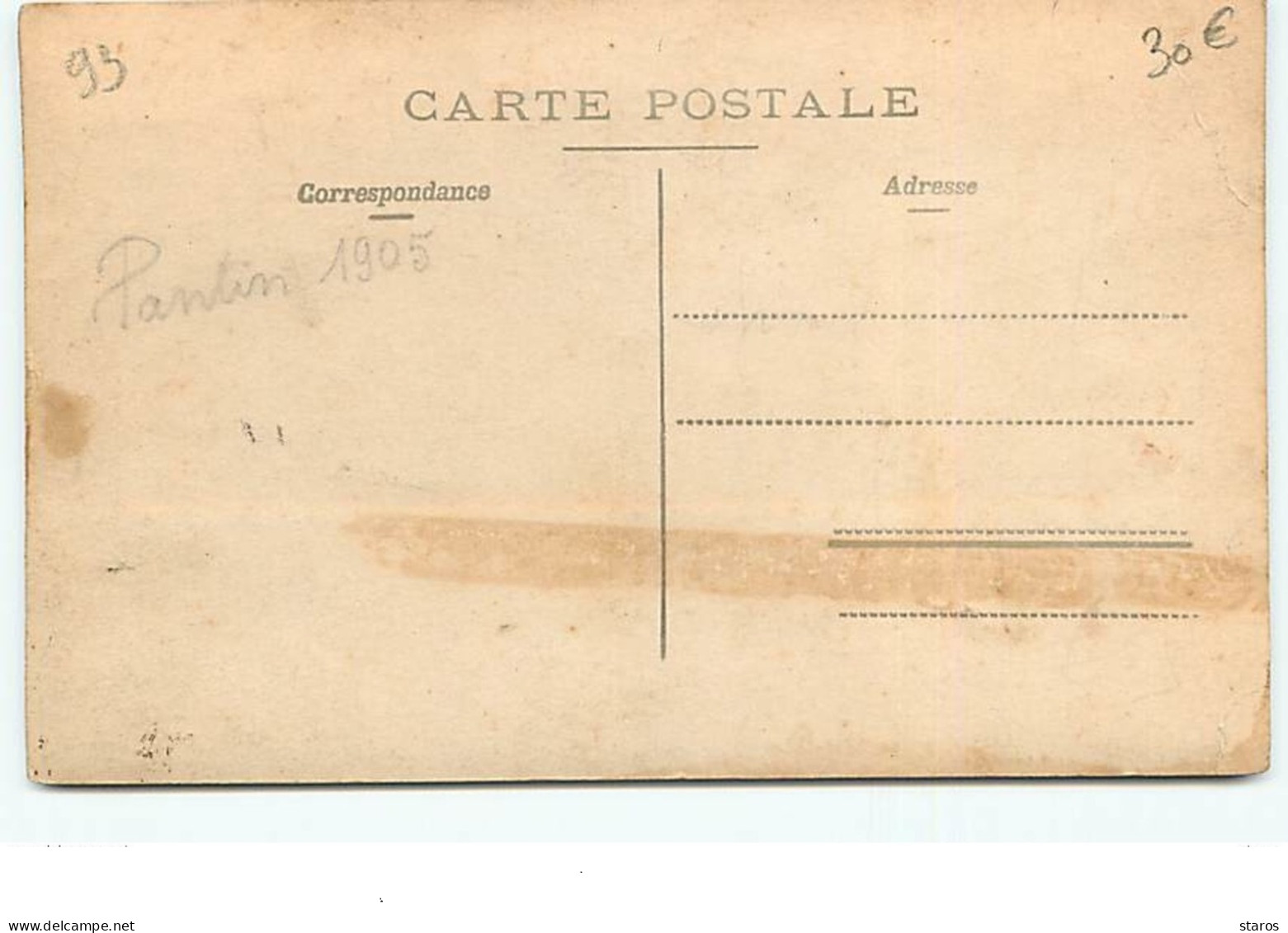 Carte-Photo De PANTIN ? 1905 - Salon De Coiffure - Parfumerie - Bel Attelage - Pantin