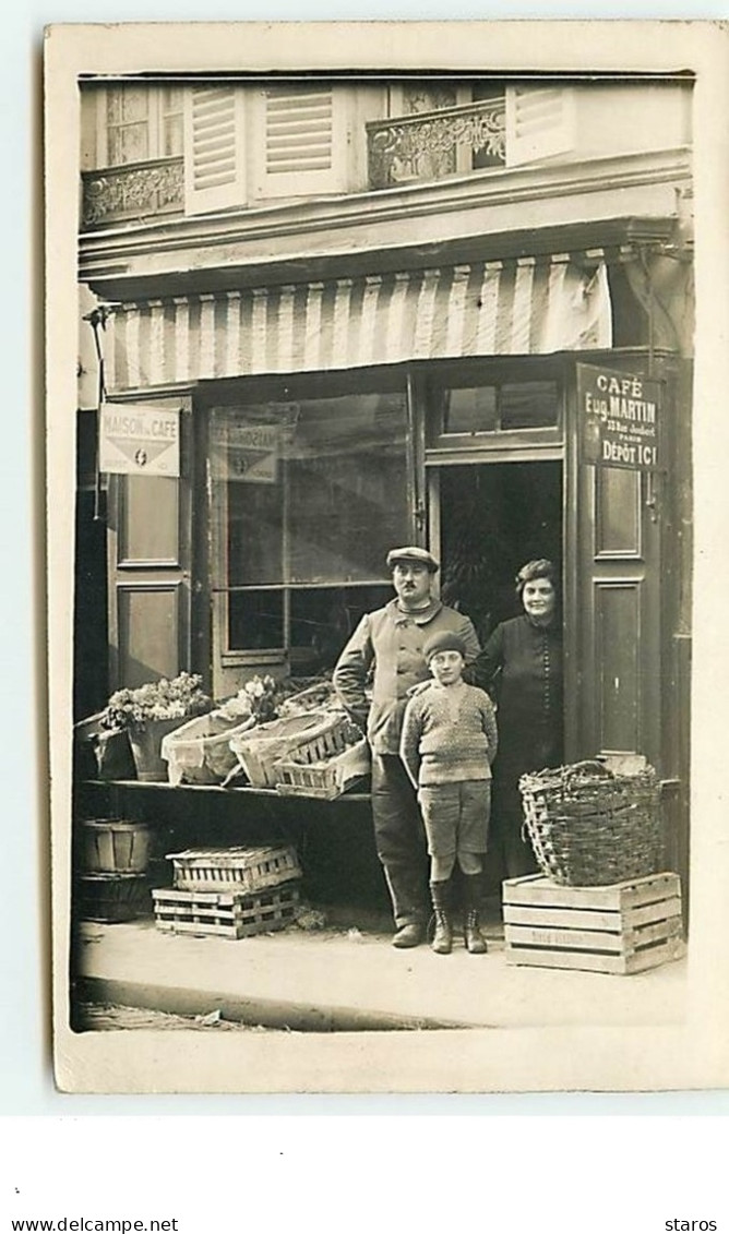 Carte-Photo PARIS - Devanture D'une épicerie Parisienne - Pubs, Hotels, Restaurants