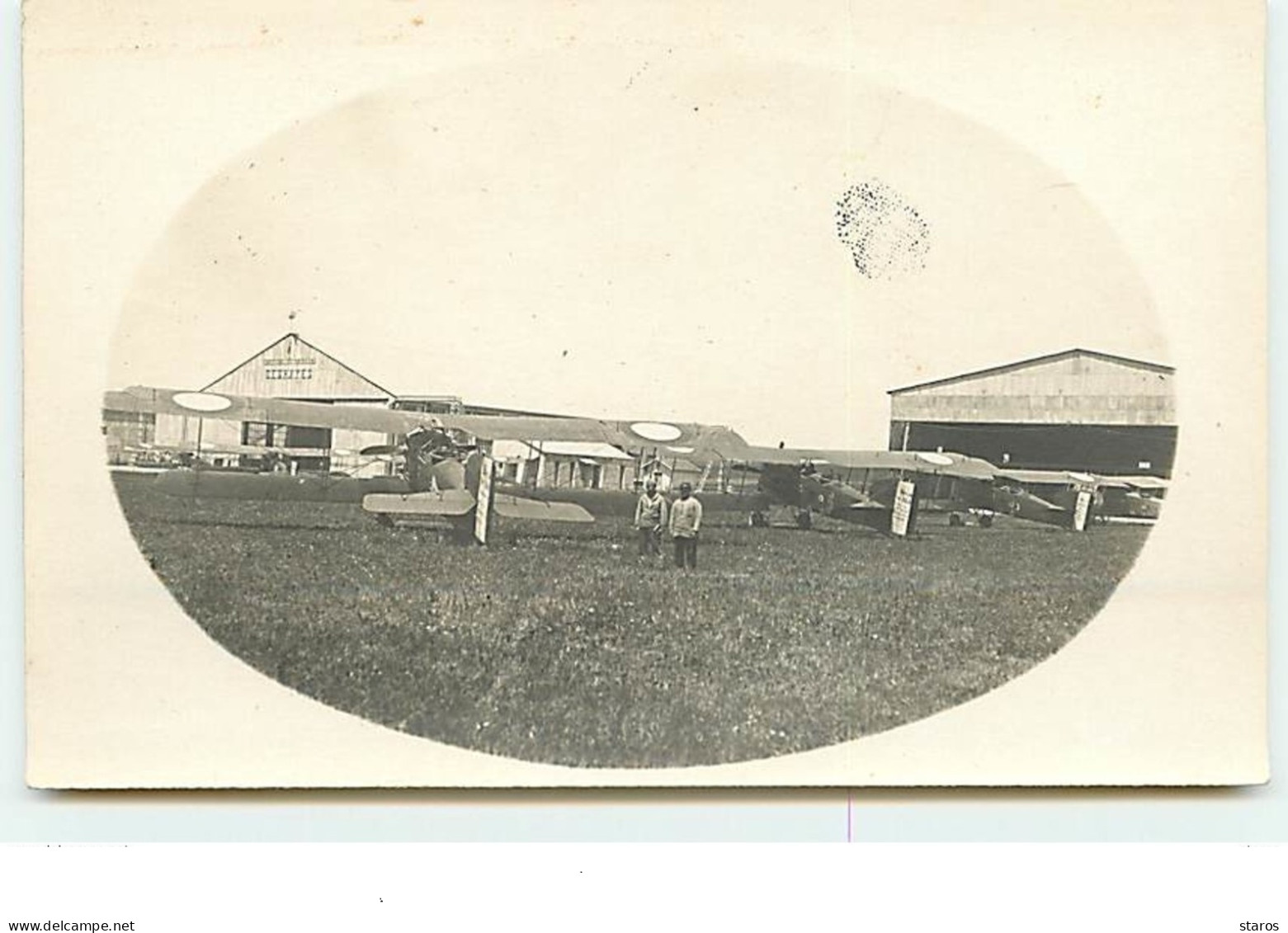 Carte-Photo BIZERTE-FERRYVILLE - Arsenal De Sidi Abdallah - Avions Devant Des Hangars - Aerodromes