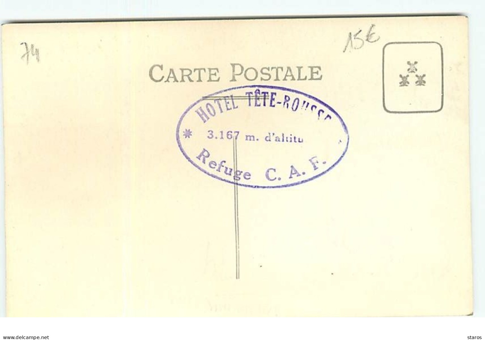 Carte-Photo - Refuge C.A.F. - Hôtel Tête Rousse - Other & Unclassified