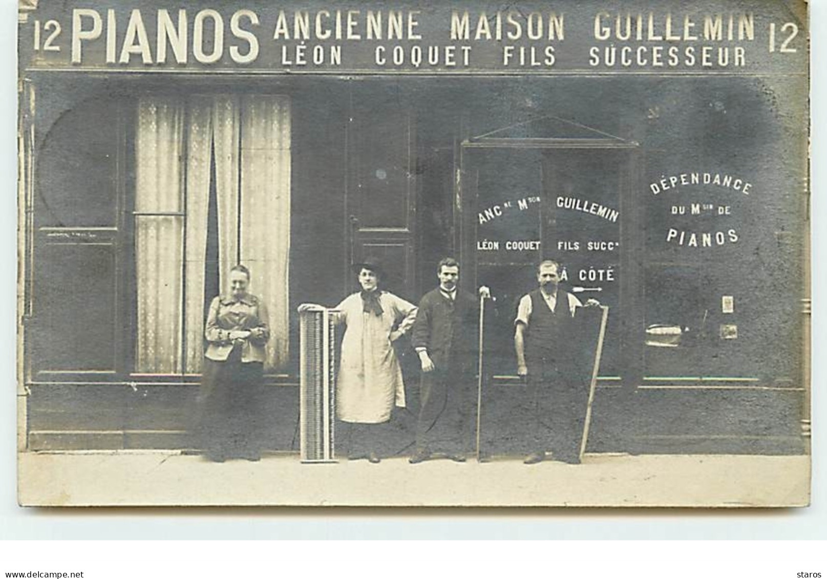 Carte-Photo - PARIS VII - 12, Rue Babylone - Fabricant De Pianos - Ancienne Maison Guillemin - Léon Coquet - Arrondissement: 07
