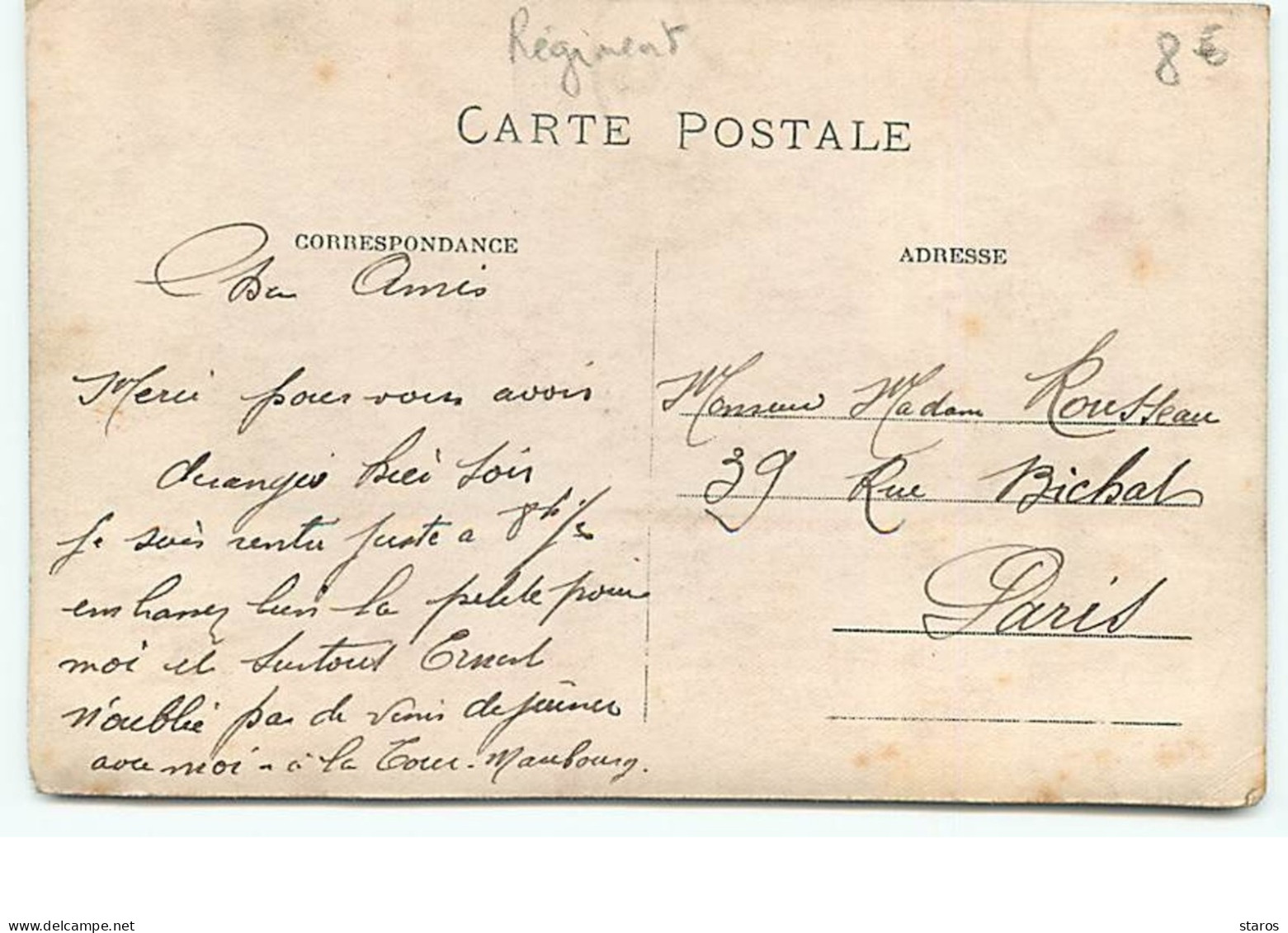 Carte-Photo - Les Polius De La 22 C.O.A. - Caserne Tour Maubourg - Regiments