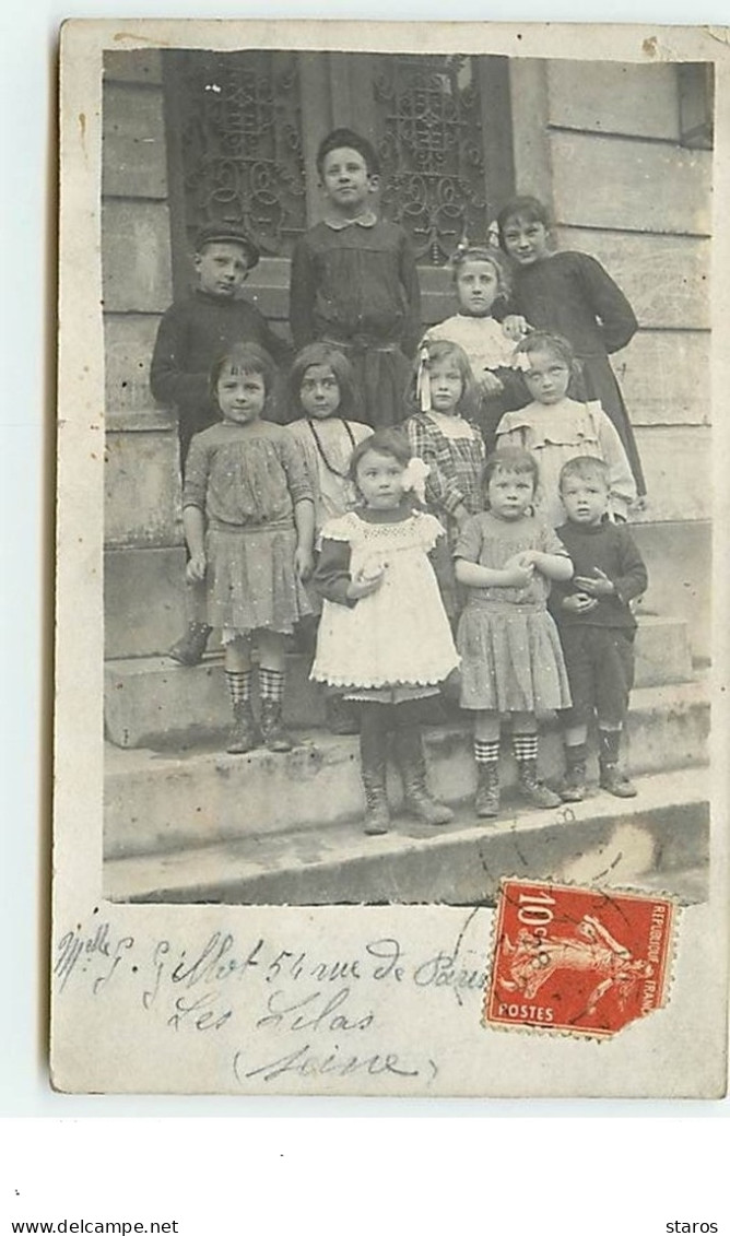 Carte-Photo - LES LILAS - 51 Rue De Paris - Enfants - Les Lilas