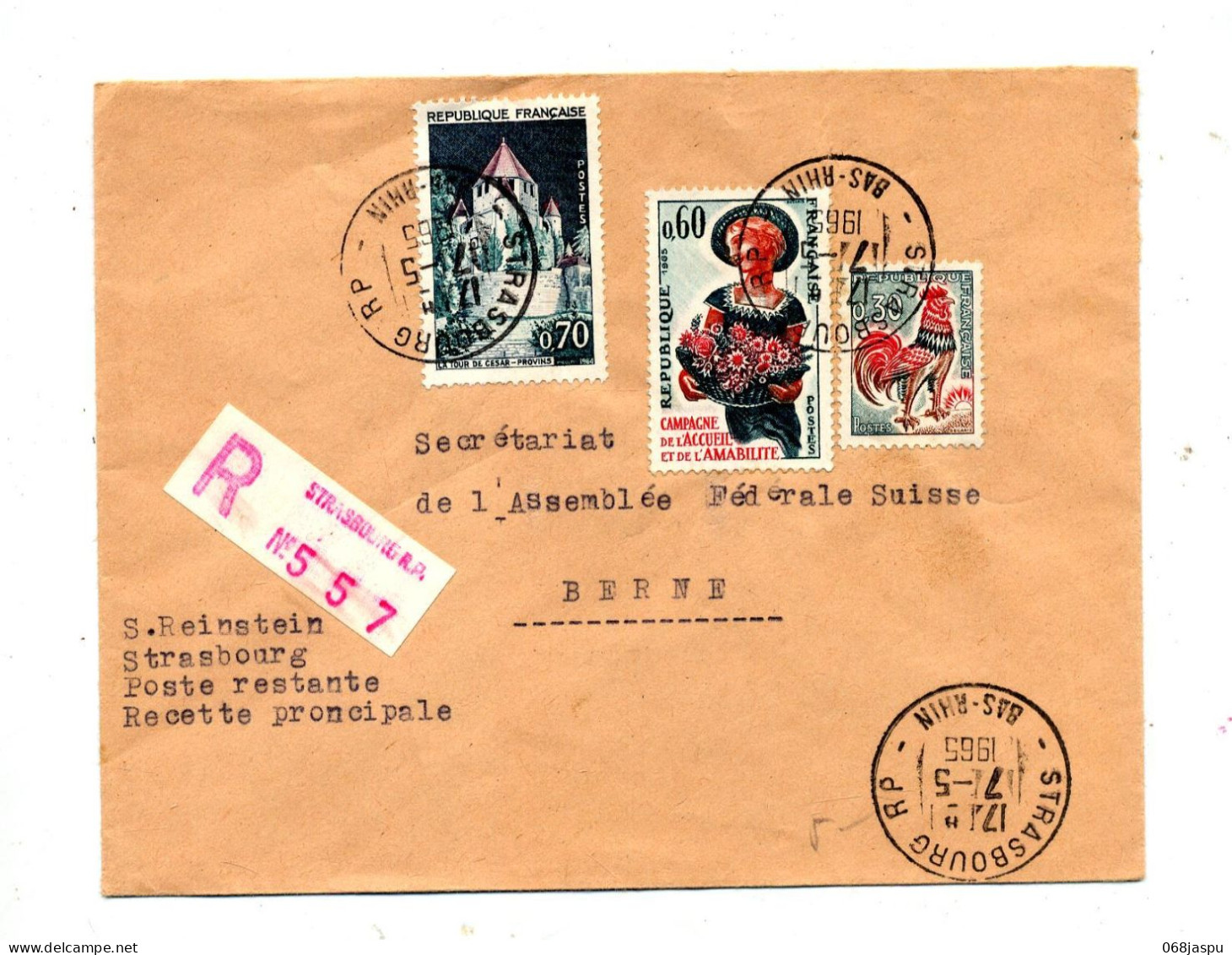 Lettre Recommandee Strasbourg Sur Provins Accueil - Manual Postmarks