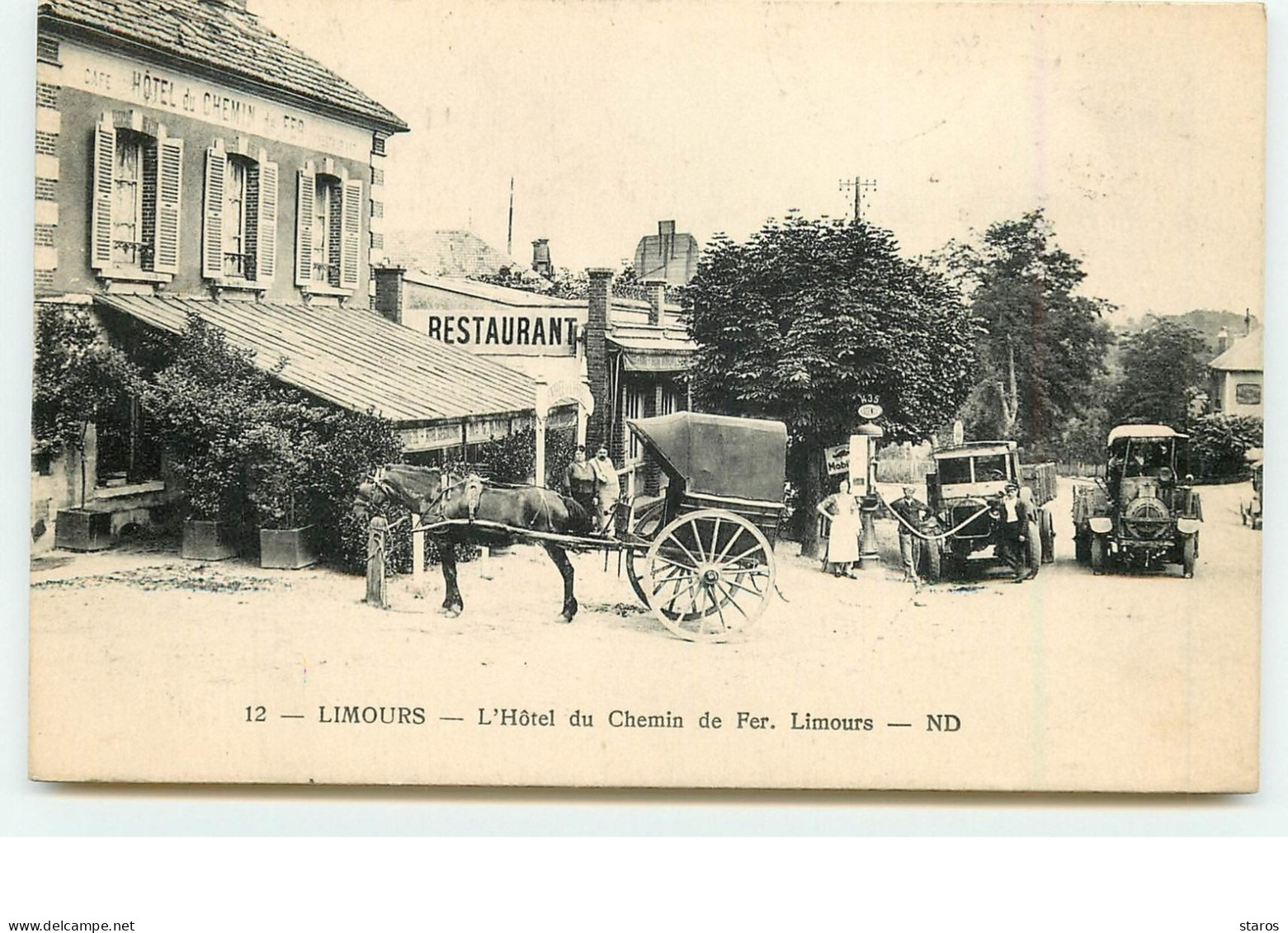 LIMOURS - L'Hôtel Du Chemin De Fer - Pompe à Essence - Limours