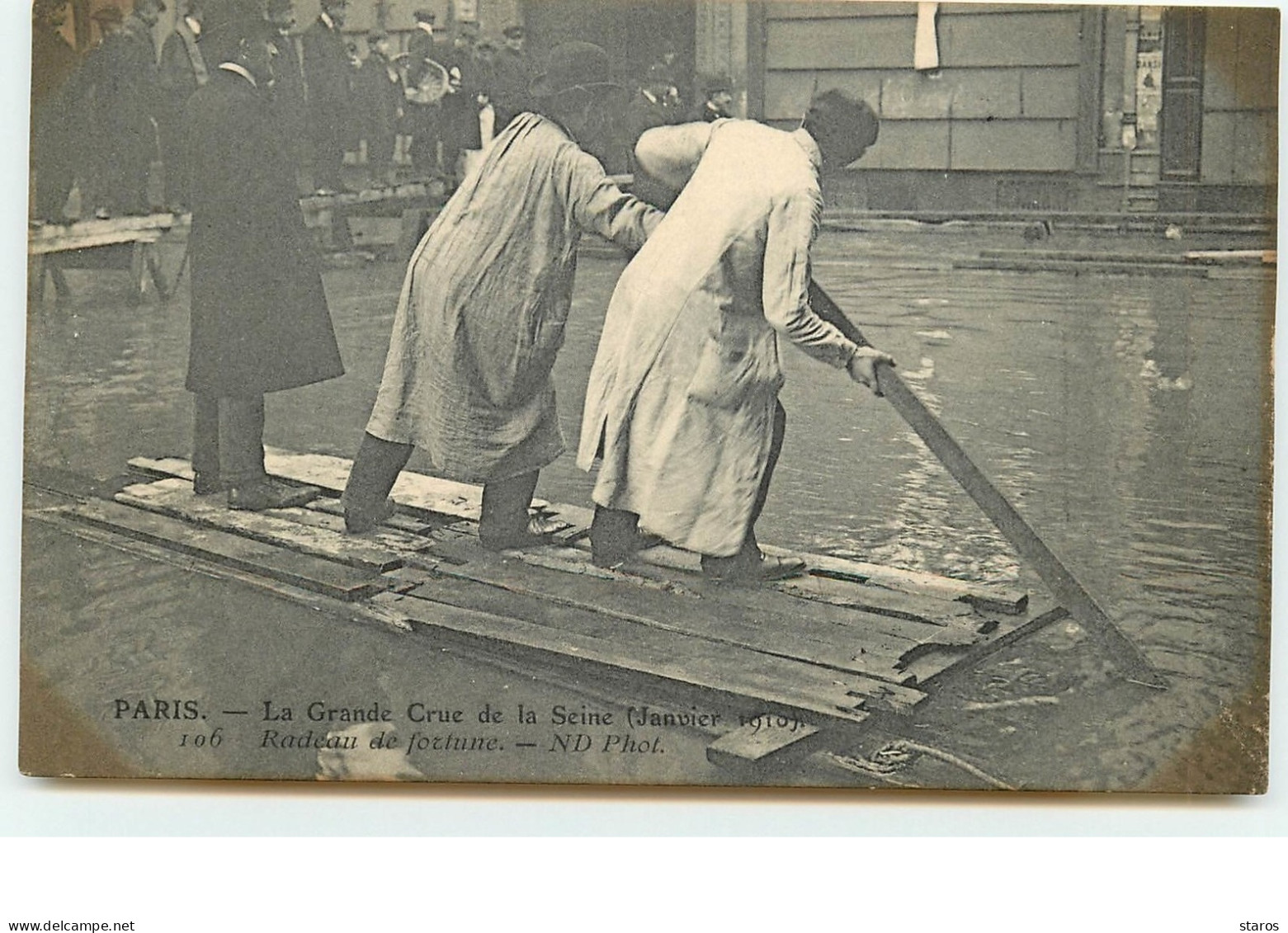 La Grande Crue De La Seine - PARIS - Radeau De Fortune - Inondations De 1910