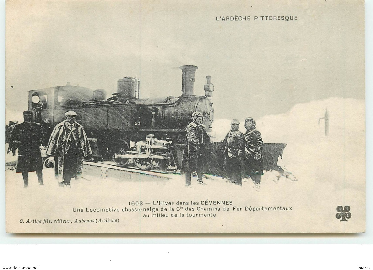 L'Hiver Dans Les Cévennes - Une Locomotive Chasse-neige De La Cie Des Chemins De Fer Départementaux - Other & Unclassified