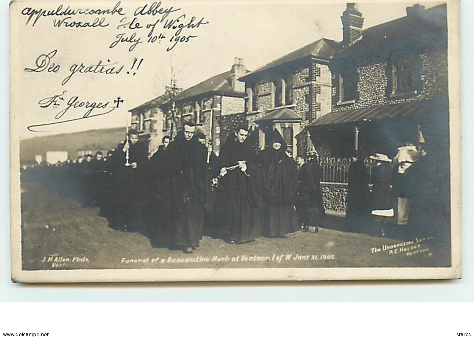 ISLE OF WIGHT - Funeral Of A Benedictine Monk At VENTNOR - 1905 - Ventnor