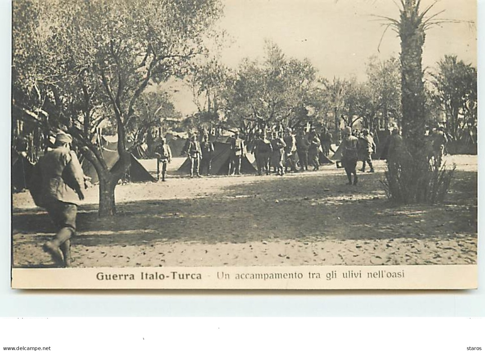 Guerra Italo-Turca - Un Accampamento Tra Gli Ulivi Nell' Oasi - Other Wars